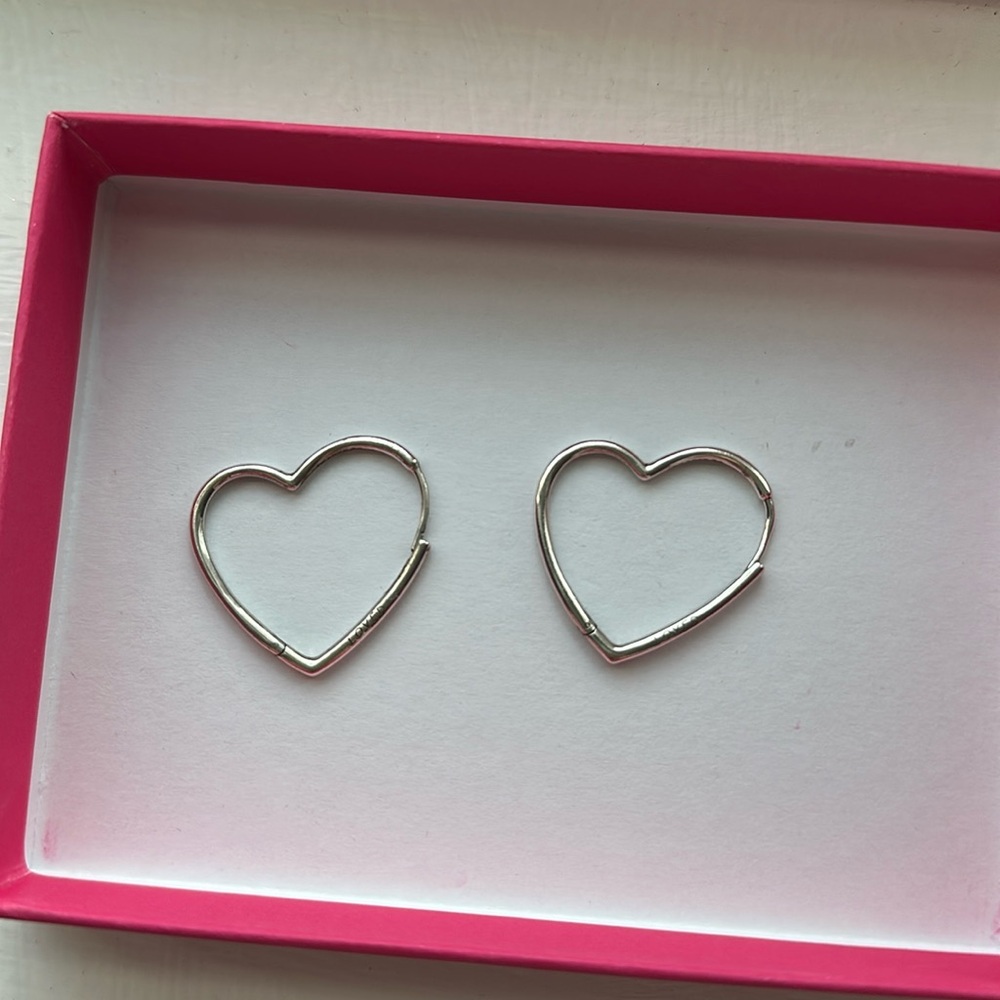 Pandora Asymmetrical Heart Hoop Earrings